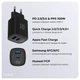 Зарядное устройство сетевое Make 45W GaN3 Mini Type-C PD + USB QC4.0 Black (MCW-4521GBK) - изображение 3