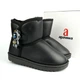 Угги зимние для девочки с космонавтом Apawwa (C967 black) Размер 35, 21 см - изображение 1