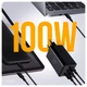 Мережевий зарядний пристрій Make 100W GaN3 2xType-C PD3.0 + USB QC4.0 Black (MCW-10031GBK) - зображення 5