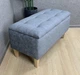 Топчан з нішею Vi-Tall 160×55×42 см, з відстрочкою, опори дерево, блакитний - изображение 1