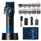 Машинка для стрижки VGR V-001 Blue (10 насадок) 4600 mAh LED дисплей - изображение 1