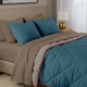 Покрывало стеганное двухстороннее COSAS TAUPE STONE CS7 110x140 см Бежево-голубой - зображення 7