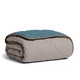 Покрывало стеганное двухстороннее COSAS TAUPE STONE 110x140 см Бежево-голубой - зображення 1