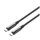 Дата кабель USB-C to USB-C 2.0m (PVC+Aluminum Alloy) (PD Fast Charging 240W) 5А black ColorWay (CW-C - зображення 2