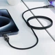 Дата кабель USB-C to USB-C 1.2m 60W stainless steel C12-03 Black Acefast (6974316283317) - изображение 2