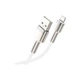 Дата кабель USB 2.0 AM to Lightning 1.0m Cafule Series Metal 2.4A White Baseus (CALJK-A02) - изображение 4
