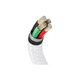 Дата кабель USB 2.0 AM to Lightning 1.0m Cafule Series Metal 2.4A White Baseus (CALJK-A02) - изображение 7