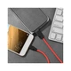 Дата кабель USB 2.0 AM to USB-C 1.0m 2A silicone X21 black+red HOCO (6957531071419) - зображення 4