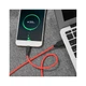 Дата кабель USB 2.0 AM to USB-C 1.0m 2A silicone X21 black+red HOCO (6957531071419) - зображення 5