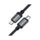 Дата кабель USB-C to USB-C 1.2m 3A aluminum alloy C20-03 Black Acefast (6974316283775) - изображение 2
