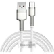 Дата кабель USB 3.1 AM to Type-C 2.0m CAKF 6.0A 66W Cafule Series Metal Data Cable White Baseus (CAKF000202) - зображення 1