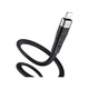 Дата кабель USB 2.0 AM to Lightning 1.0m 2.4A silicone X53 black HOCO (6931474738059) - зображення 4