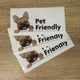 Стикер виниловая наклейка Pet Friendly с собакой Французский бульдог - изображение 2