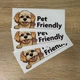 Стикер виниловая наклейка Pet Friendly с собакой Мальтипу - изображение 2