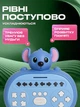 Мастер ритма поп ит электронный антистресс интерактивные игрушки для детей Hausland музыкальный pop it с подсветкой портативная игра попот приставка 4 режима Стич синий + в комплекте 3 шт батарейки (01830001) - изображение 7