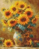 Алмазна мозаїка на підрамнику ColorArt 40x50 Соняшники, квіти + голограмні алмазики SPP127 + Подарунок лак для покриття, повна викладка, квадратні алмазики, набір для творчості та рукоділля - зображення 2