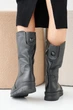 Жіночі черевики шкіряні зимові чорні розмір 37 FV_003244 - зображення 7
