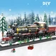 Конструктор поезд Snow Country TRAIN WOMA 1232 деталей для детей с развивающими элементами и строительными - изображение 6