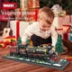 Конструктор поезд Snow Country TRAIN WOMA 1232 деталей для детей с развивающими элементами и строительными - изображение 7