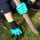 Садовые перчатки с когтями GARDEN GLOVES / Перчатки резиновые для сада / Перчатки с пластиковыми наконечниками - изображение 6