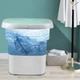 Складная стиральная силиконовая машина MAXTOP silicon washing machine, Голубая / Минимашинка для стирки - изображение 1