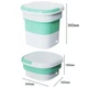 Складная стиральная силиконовая машина MAXTOP silicon washing machine, Голубая / Минимашинка для стирки - изображение 6