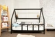 Детская кровать домик Монтессори BUSY WOOD на ножках Модель 1 200x90 см черный - изображение 4