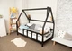 Детская кровать домик Монтессори BUSY WOOD на ножках Модель 1 190х80 см черный - изображение 1