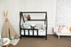Детская кровать домик Монтессори BUSY WOOD на ножках Модель 1 120х60 см черный - изображение 6