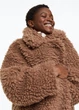 Еко шуба жіноча H&M 202846-2 XL(175/116) коричневий (2028460006) - изображение 4