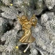Новогодняя подвеска MIS LT Ангел с бандурой большой 6х4,5х10 см золотой - изображение 2