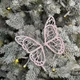 Елочная игрушка MIS LT Бабочка малая 13х12х1,5 см розовый - изображение 2