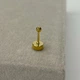 Сережка для пирсинга Finding Лабрет шарик с площадкой подходит для уха хеликс хирургическая сталь Золотистый - изображение 1