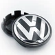 Колпачки (заглушки) в литые диски Volkswagen VW (Фольцваген) 65 мм Хром лого, Черные CountryMan - изображение 1