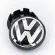 Колпачки (заглушки) в литые диски Volkswagen VW (Фольцваген) 65 мм Хром лого, Черные CountryMan - изображение 3