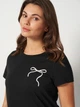 Футболка хлопковая женская Vero Moda 10335800 M Black (5715733258745) - изображение 4
