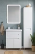 Тумба напольная MEBLIBUD Eva 50 с 2-мя дверцами, ящиком и умывальником Cers 50 см белая - изображение 6