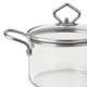 Кастрюля стеклянная с крышкой и металлическими ручками, 2.5л - изображение 2