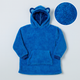 Детский плед-толстовка Huggle Hoodie «Морской бриз» (синий) — тёплый флисовый плед с рукавами и капюшоном - изображение 3