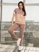 Спортивный костюм женский ISSA PLUS 12021 2XL Бежевый (issa2002186582729) - изображение 1