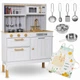 Деревянная кухня для детей Mamabrum 99x30x70 см белая - изображение 2