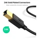 Кабель для принтера USB 2.0 AM/BM 3.0m US135 black Ugreen (10351) (319154) - изображение 3