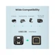 Кабель для принтера USB 2.0 AM/BM 3.0m US135 black Ugreen (10351) (319154) - изображение 4