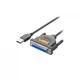 Кабель для принтера USB 2.0 to DB25 2.0m US167 black Ugreen (20224) (319158) - зображення 1