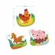 Пазлы 3в1 DoDo для самых маленьких День на ферме 3шт. по 2-3-4 элемента от 18 месяцев 14х16см (DoDo Baby_Farm day) - изображение 4