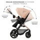 Универсальная коляска 3 в 1 Kinderkraft Moov 2 Sand Beige (KSMOOV02BEGEV00) - изображение 5
