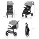 Прогулянкова коляска Kinderkraft Trig 2 TR Grey (KSTRIG2TGRY0000) - зображення 5