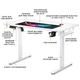 Компьютерный стол Mealux PowerDesk Energy White з електрорегулюванням висоти (EVO-201 Energy W/W) - изображение 2