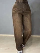 Джинсы женские Its Basic 2952-4 skater fit с косыми карманами 34 коричневые - изображение 7