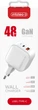 Сетевое зарядное устройство для Intaleo 48W GaN USB-C PD 3.0 + USB-A QC 3.0 PD White (TCGQPD482) - изображение 2